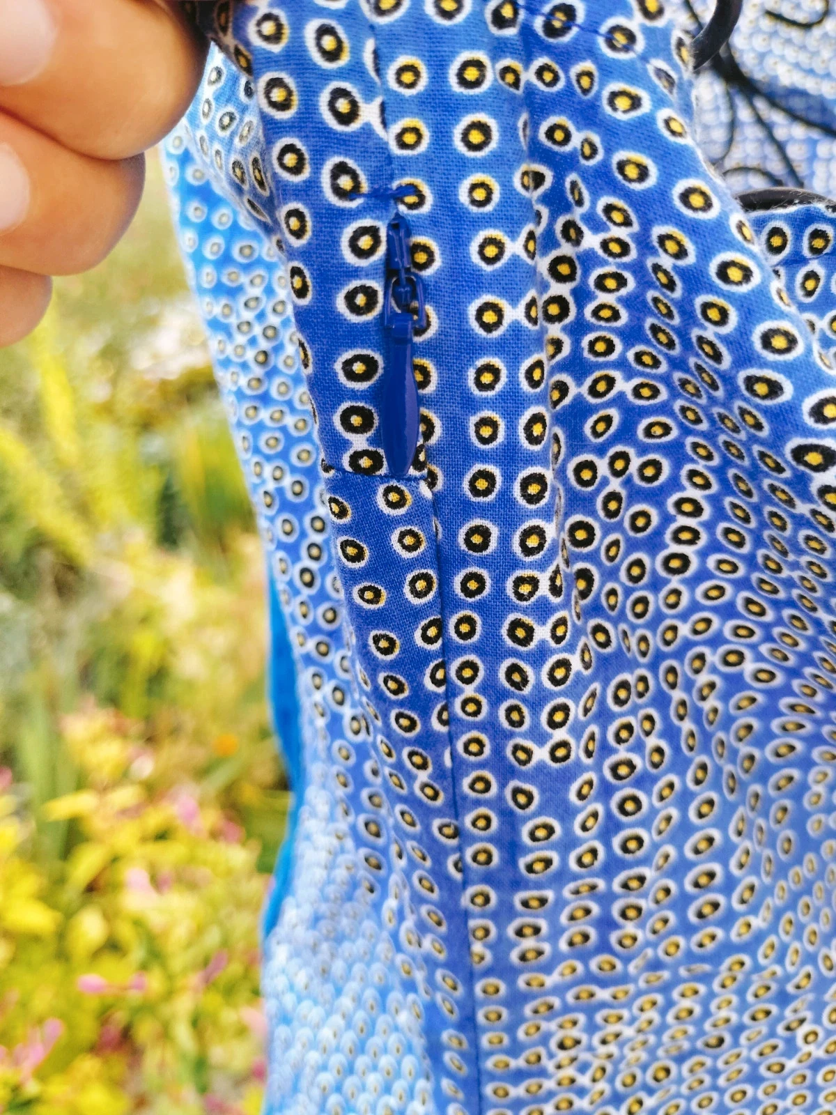 Robe épaule nues bleu femme coton – photo 2